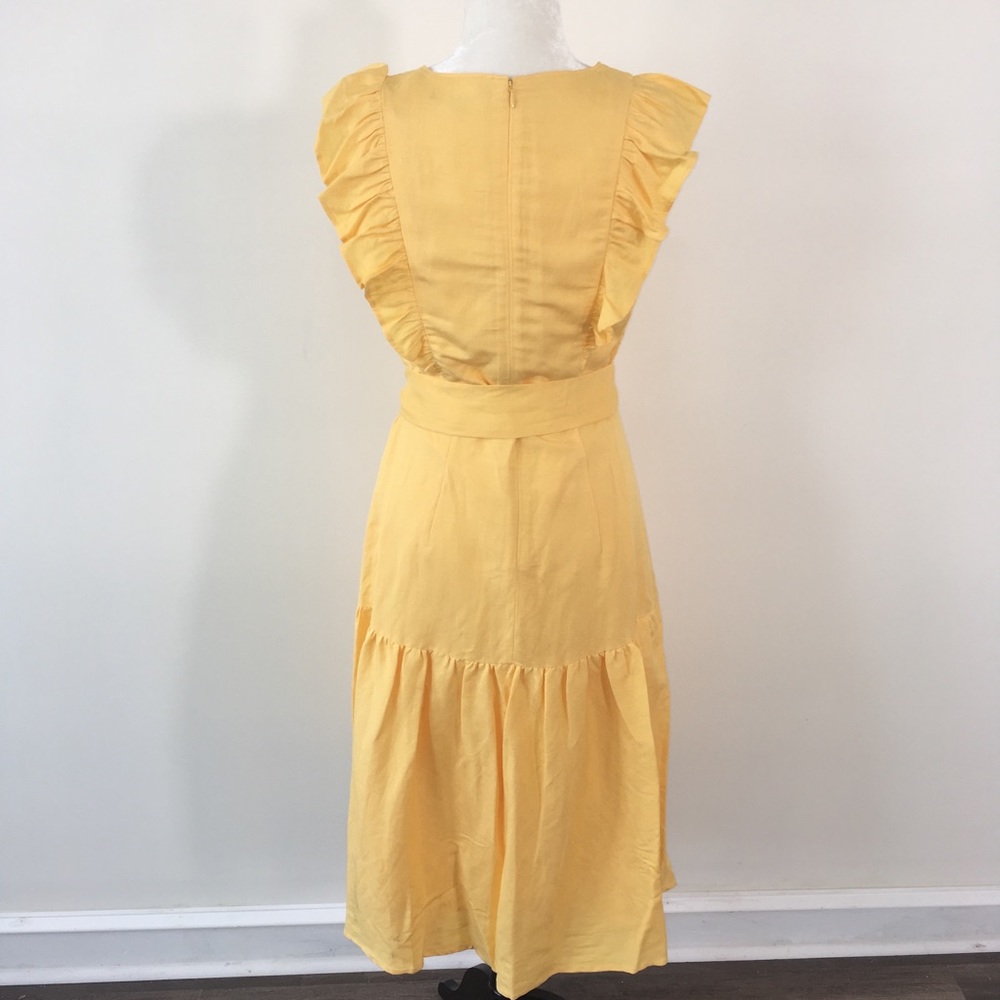 ANTONIO MELANI Yellow Sunshine Ruffle Midi Dress - Picture 6 of 8